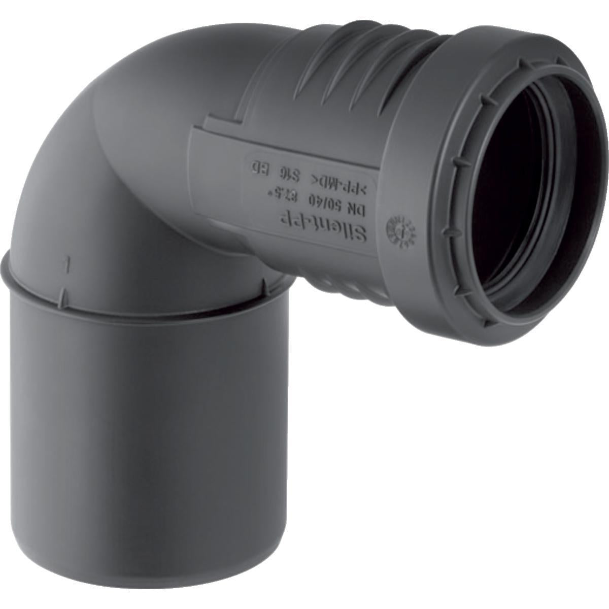 Bend 87,5° med en muffe PP, Silent - Geberit