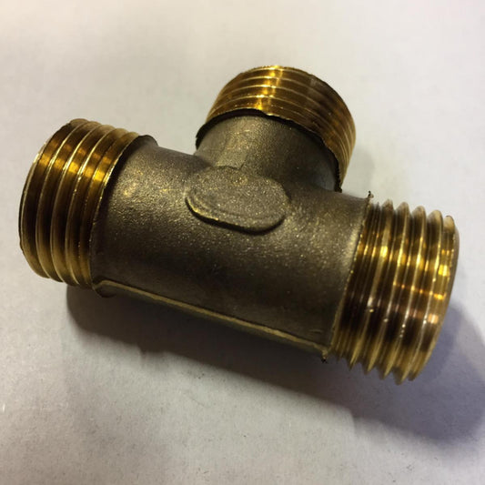 T-rør utvendig gjenge Isiflo, messing - Raufoss Water and Gas