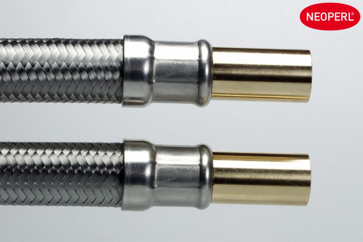 Tilkoblingsslange Neoflex SIL, rett/rett kobling med flatt ende, a-collection