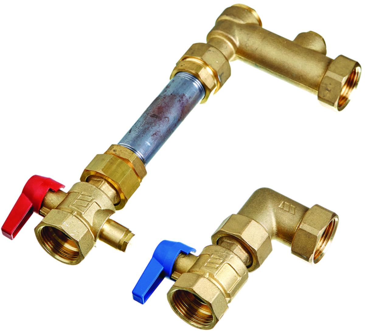 Fordelersett 90° med to kuleventiler - Roth