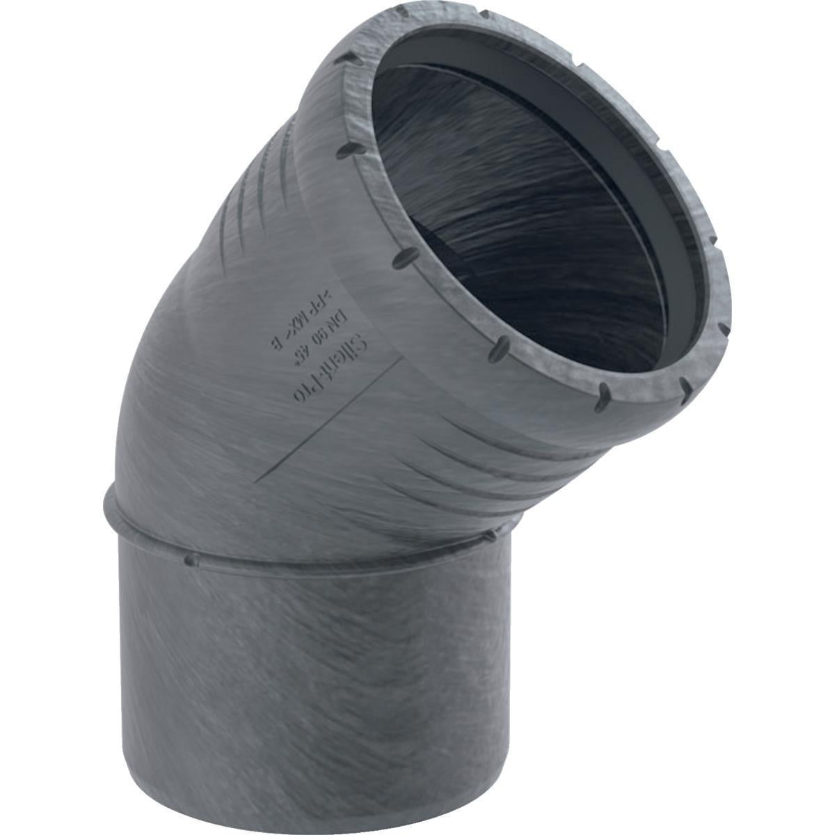 Bend med en muffe 45°, PP, Silent Pro - Geberit