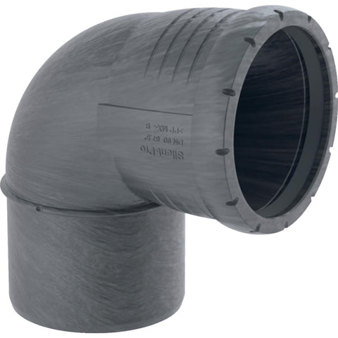Bend med en muffe 87.5°, PP, Silent Pro - Geberit