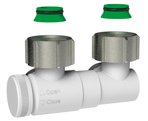 Radiatorventil, H-ventil rettvinklet uten avtapping, Henrad
