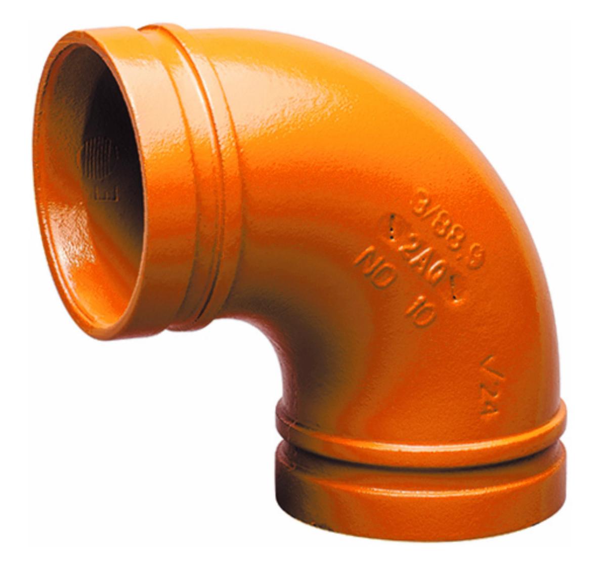 Bend rillet 90º, Vic S10, Orange, Victaulic® VKS