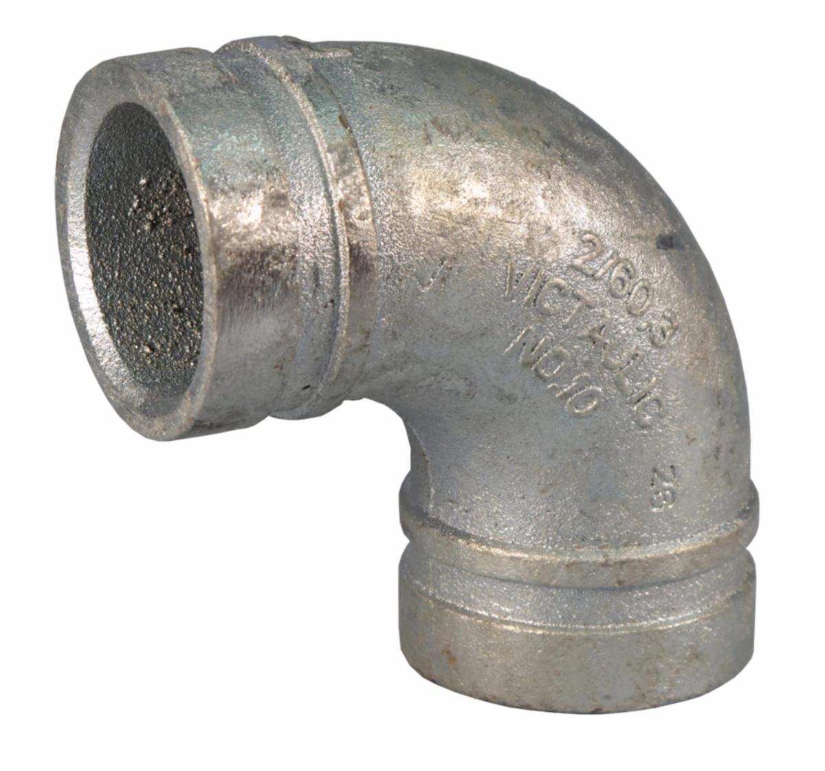 Bend rillet 90º, Vic S10, Galvanisert, Victaulic® VKS