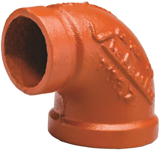 Albue 90° rillet/gjenge, Vic S/145, rød, Victaulic® FireLock™IGS™