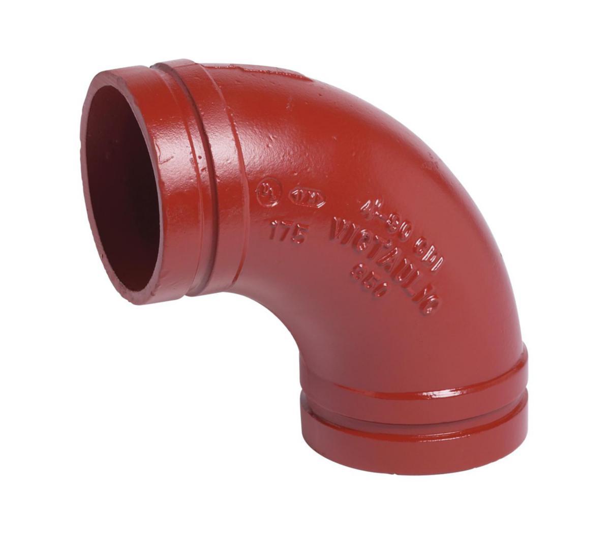 Bend rillet 90º, Vic S10, Rød, Victaulic® VKS