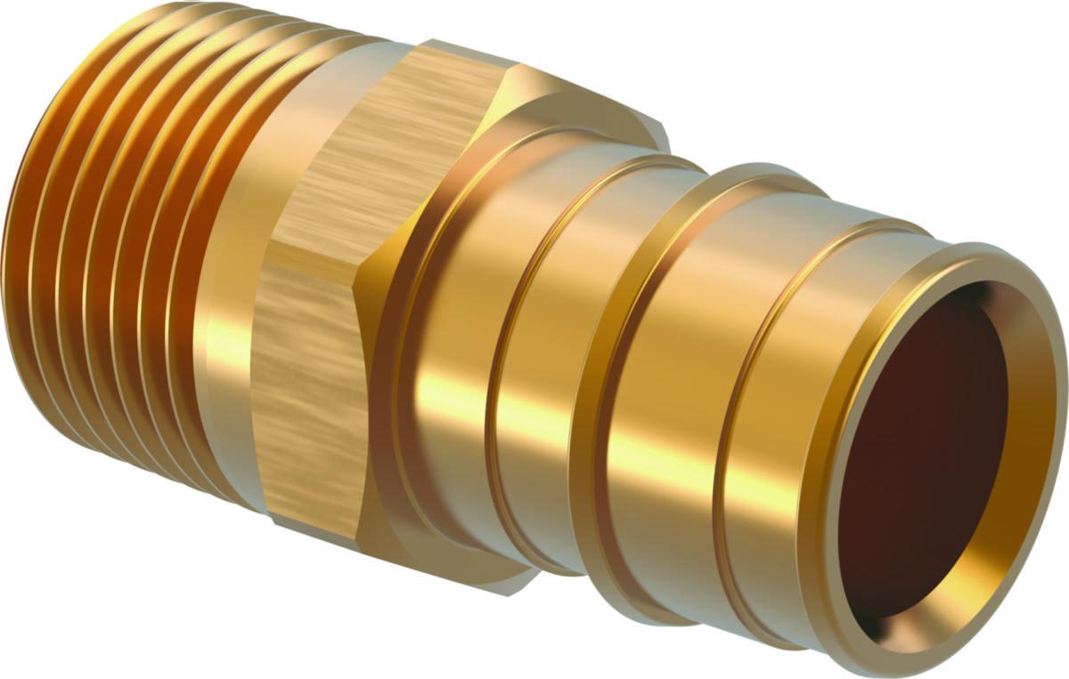 Nippel rett med utvendig gjenge uten Q&E ring, Uponor