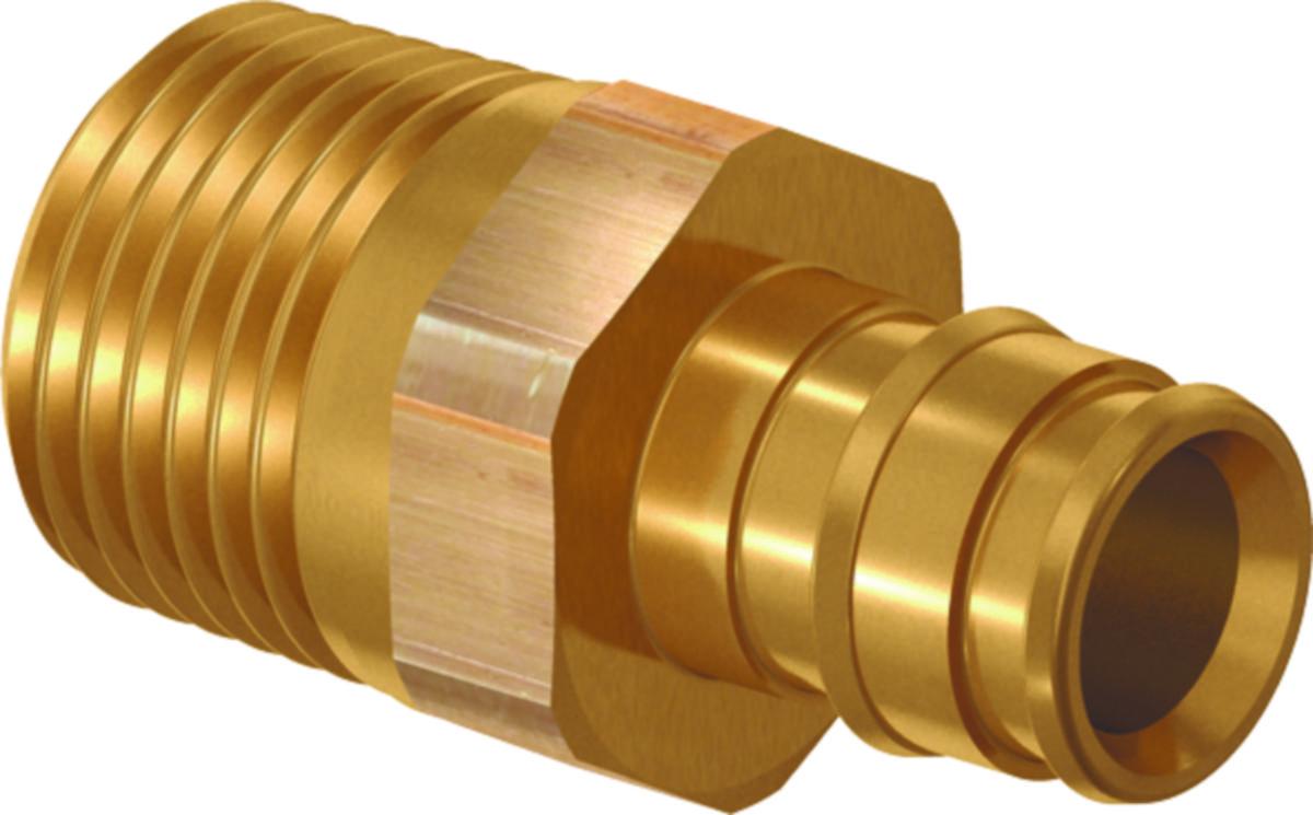 Nippel rett med utvendig gjenge uten Q&E ring, Uponor
