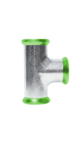 T-rør m/3 muffer A-press forkrommet - a-collection