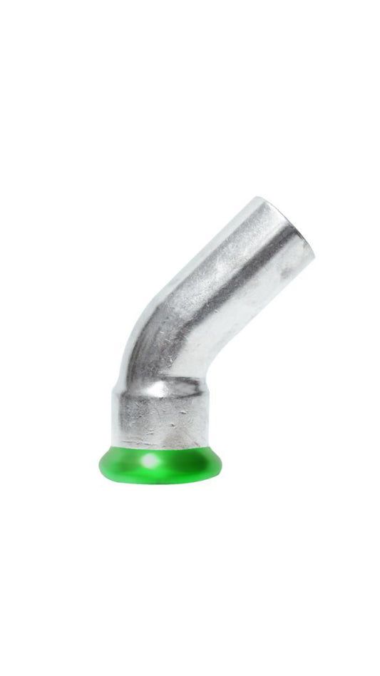 Bend 45° med 1 muffe A-press forkrommet - a-collection