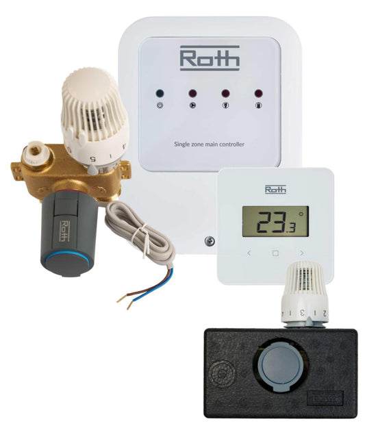 Ventil m/trådløs reg. og digital termostat SL, Roth