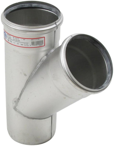 Grenrør 45° enkelt, AISI 316L, Europipe - Blücher