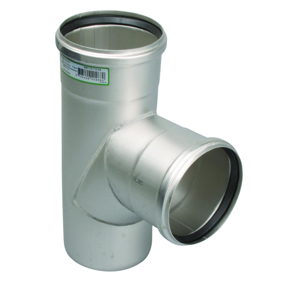 Grenrør 87.5° m/svingt avgrening, AISI 316L, Europipe - Blücher