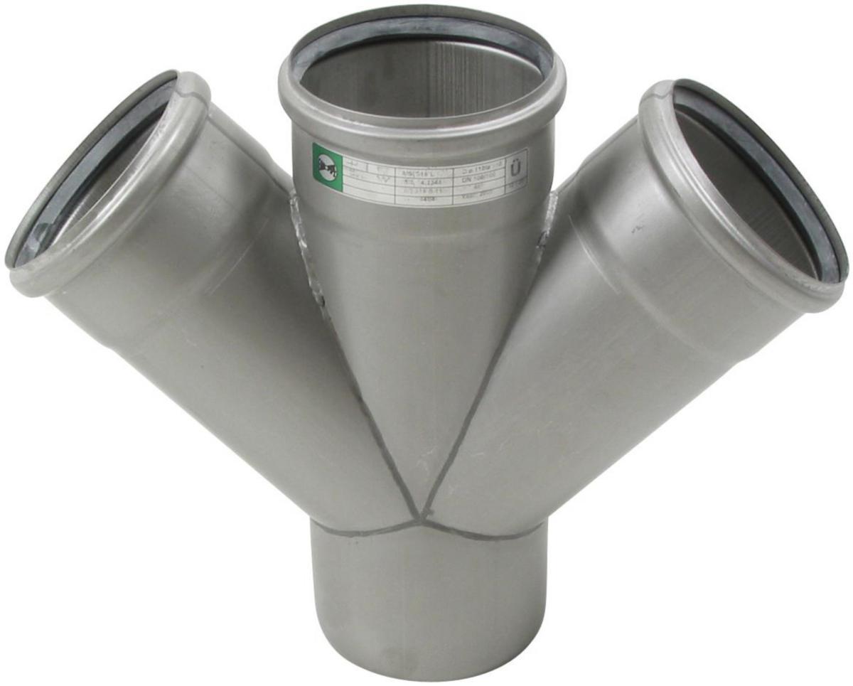 Grenrør 45° dobbelt, type 836, AISI 316L, Europipe - Blücher