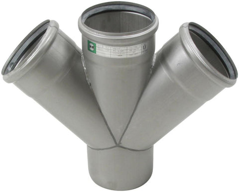 Grenrør 45° dobbelt, type 836, AISI 316L, Europipe - Blücher