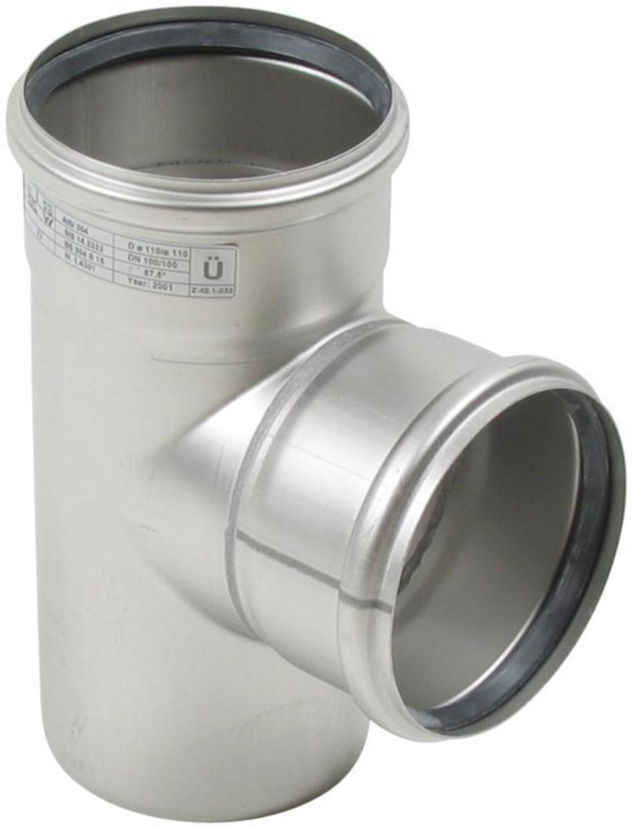 Grenrør 87.5° m/svingt avgrening, AISI 316L, Europipe - Blücher