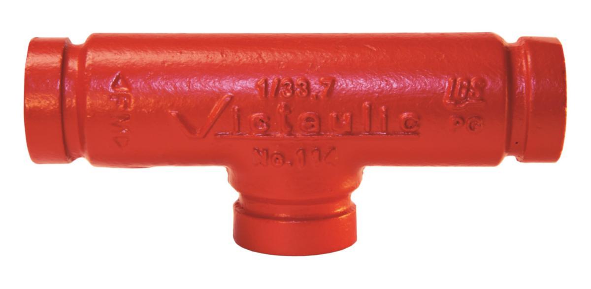 T-rør rilled IGS, rød - Victaulic®
