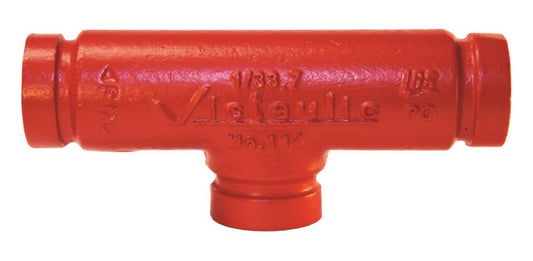 T-rør rilled IGS, rød - Victaulic®