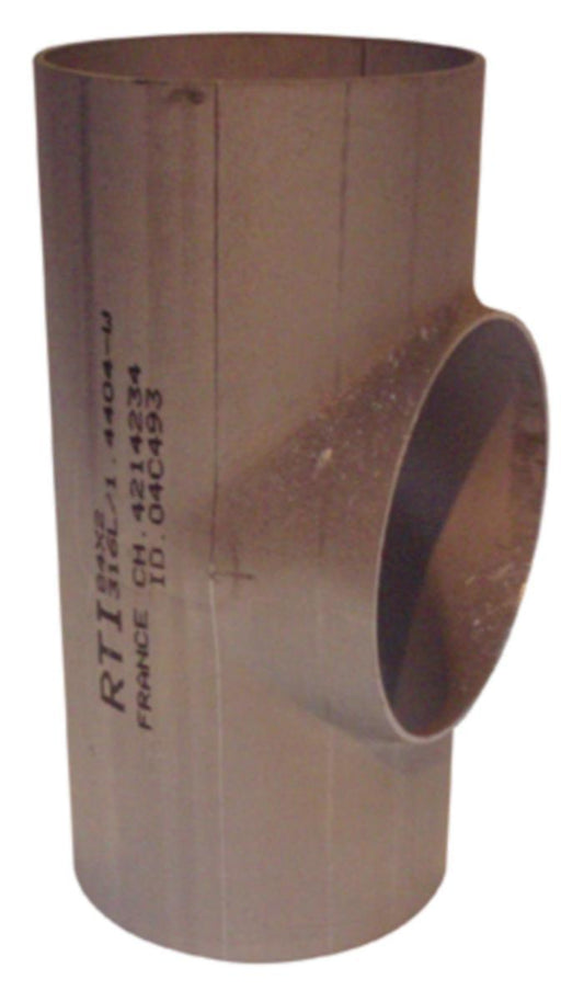 T-rør oppkraget EN 1.4404/316L