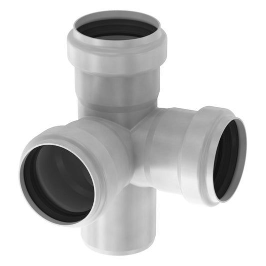 Hjørne grenrør 87,5° dobbelt, AISI 316, EN1.4404, Acopipe