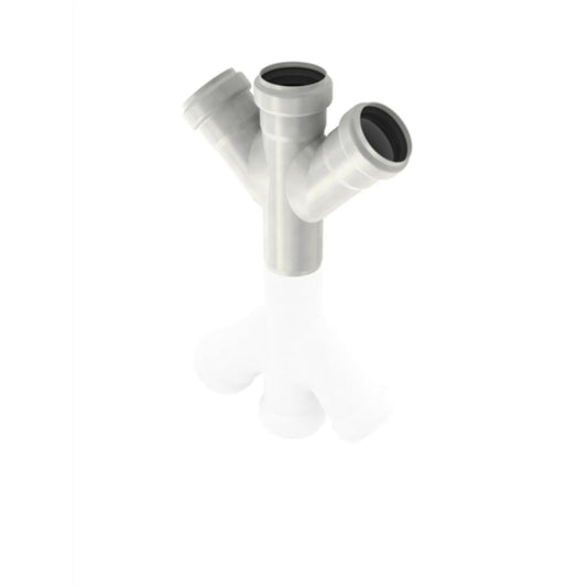 Grenrør 45° dobbelt, AISI 316, EN1.4404, Acopipe