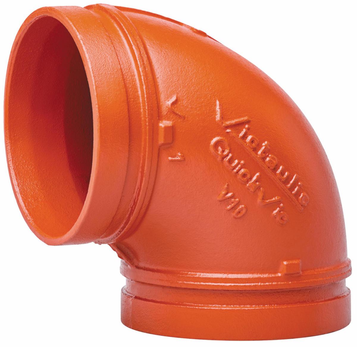 Bend rillet 90º, Vic V10, Orange, Victaulic® VKS