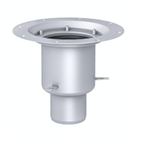 Boligsluk med fast underdel EG 150, 75 mm, AISI 304, Aco