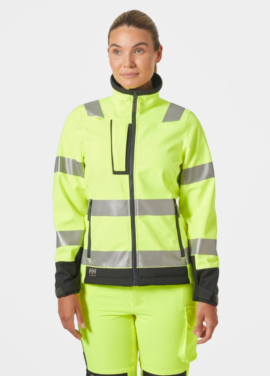 Softshelljakke dame HH Alna 2.0 HiVis kl.2 - Helly Hansen