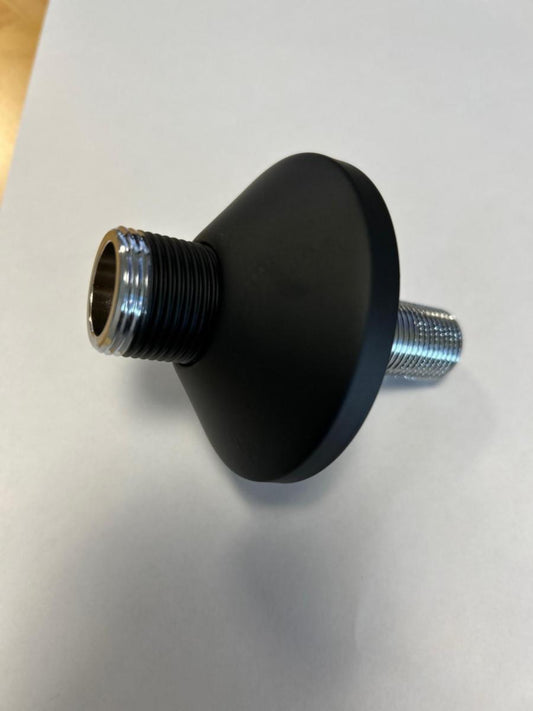 Rett nippel m/dekkskive svart, Roth