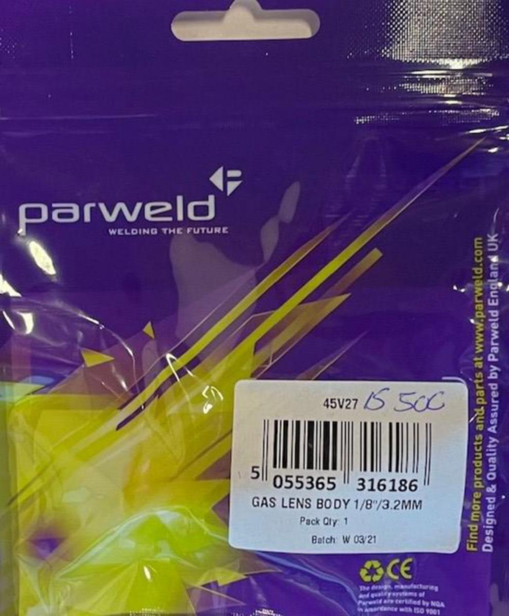 Gasslinsekropp Parweld TIG Type L
