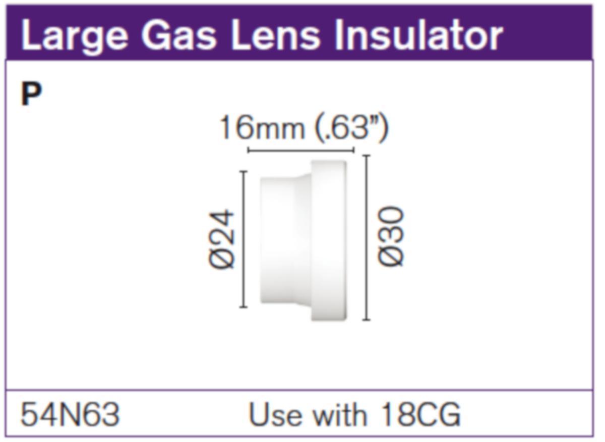 Isoleringsring Parweld TIG Pro Large Gas Lens Isolator Type P