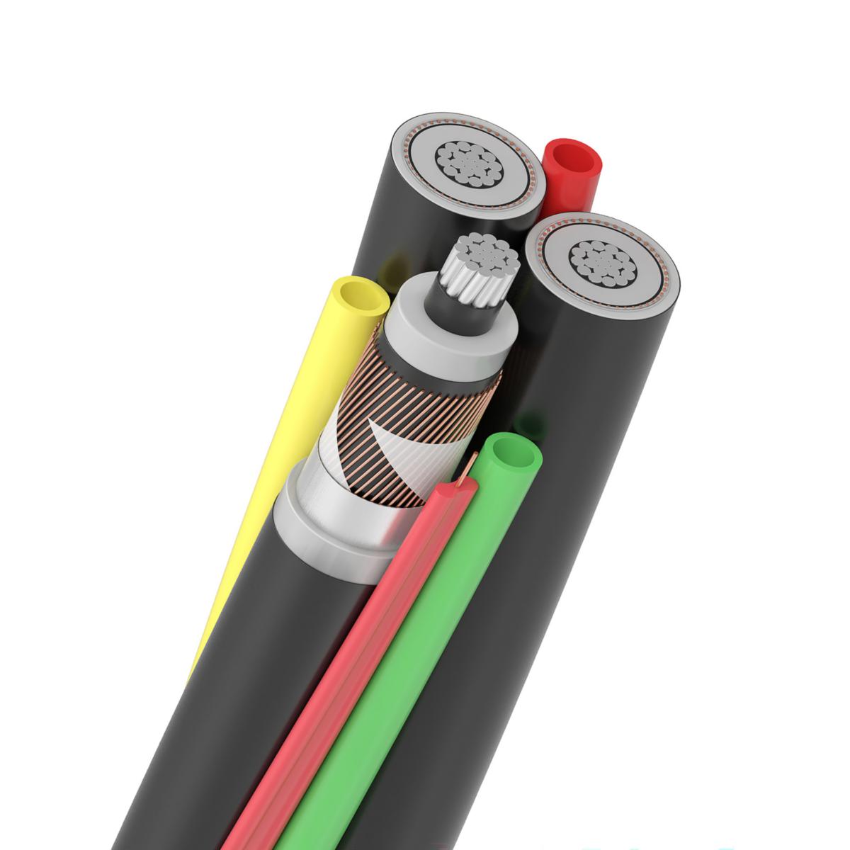 TSLF-O 24kV 3xPEX isolert snodd AL-kabel m/fiberrør+merkebånd Nexans - 20