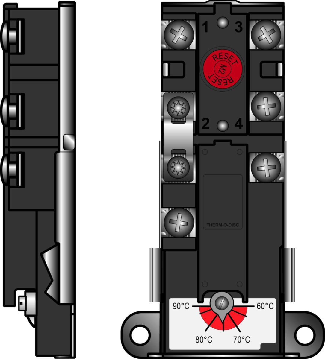 Termostat TS 2-polig, Oso
