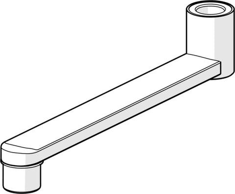 Utløpstut 290017 200mm for veggmontert Clinica servantbatteri, Oras