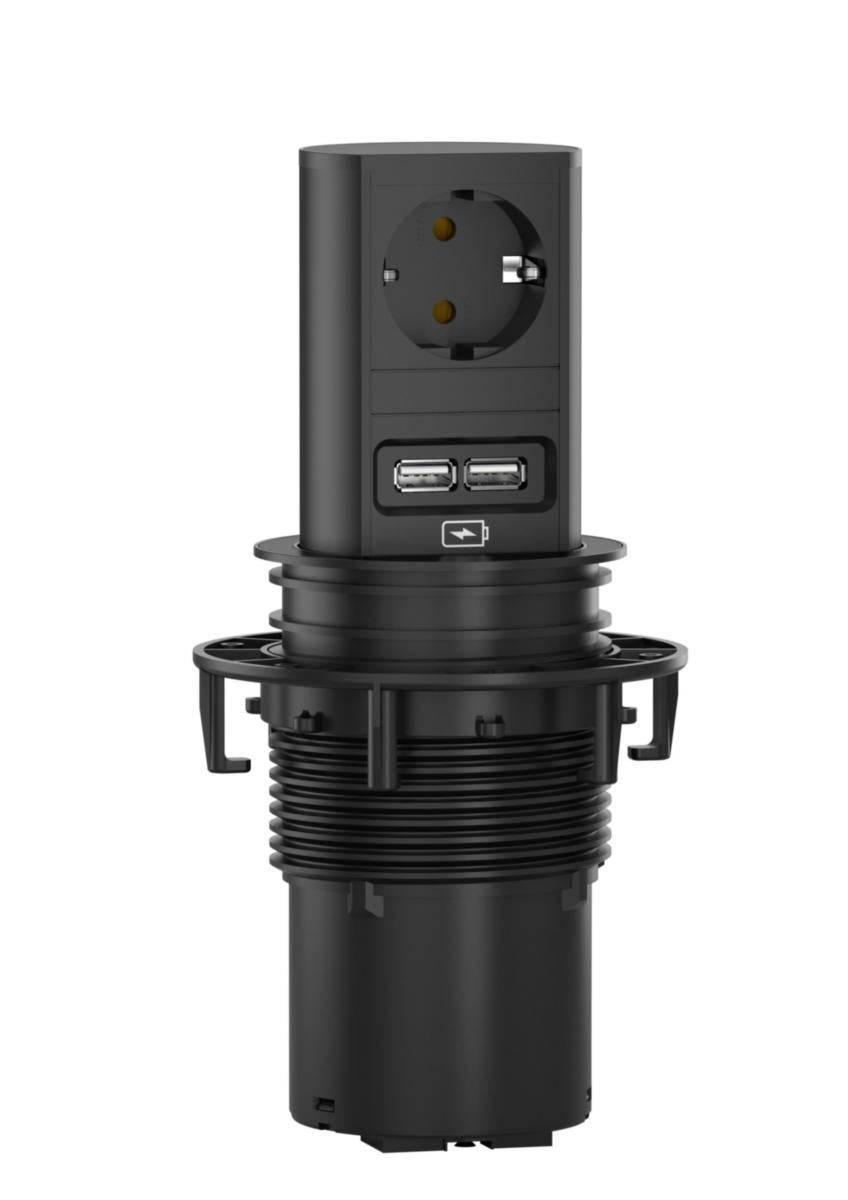 El-Uttak Elevator1xSchuko Dobbel USB - 16