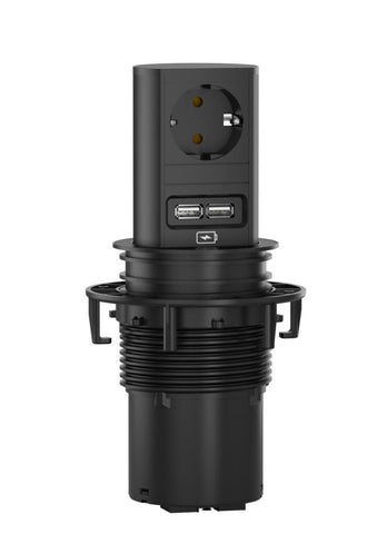 El-Uttak Elevator1xSchuko Dobbel USB - 16