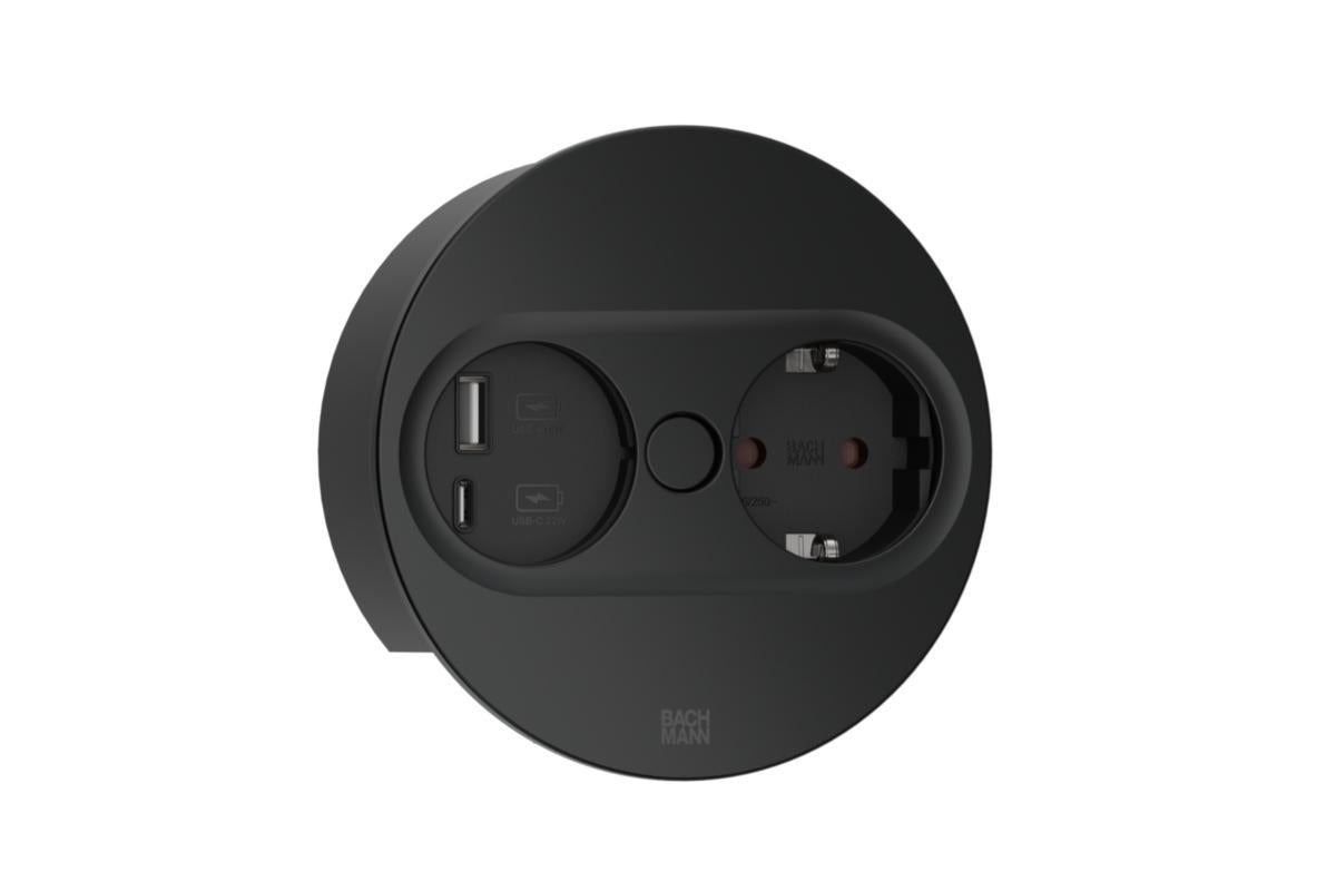 El-Uttak TWIST2 Rund1xSchuko 1xUSB A/C