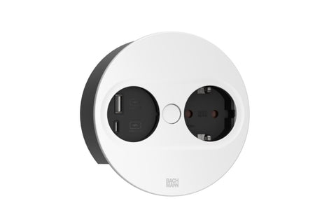 El-Uttak TWIST2 Rund1xSchuko 1xUSB A/C