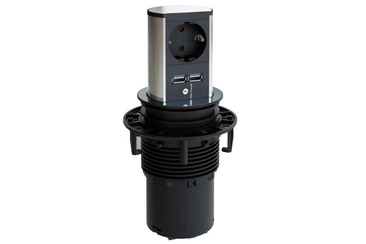 El-Uttak Elevator1xSchuko Dobbel USB - 16