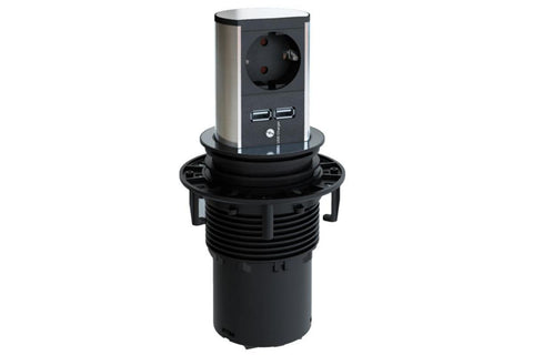 El-Uttak Elevator1xSchuko Dobbel USB - 16