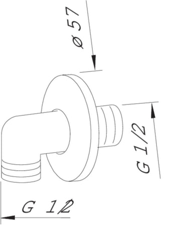 Veggkupling f/dusjslange Oras