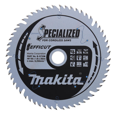 Sirkelsagblad Makita efficut TCT tre Ø165x20x1.45mm 56T