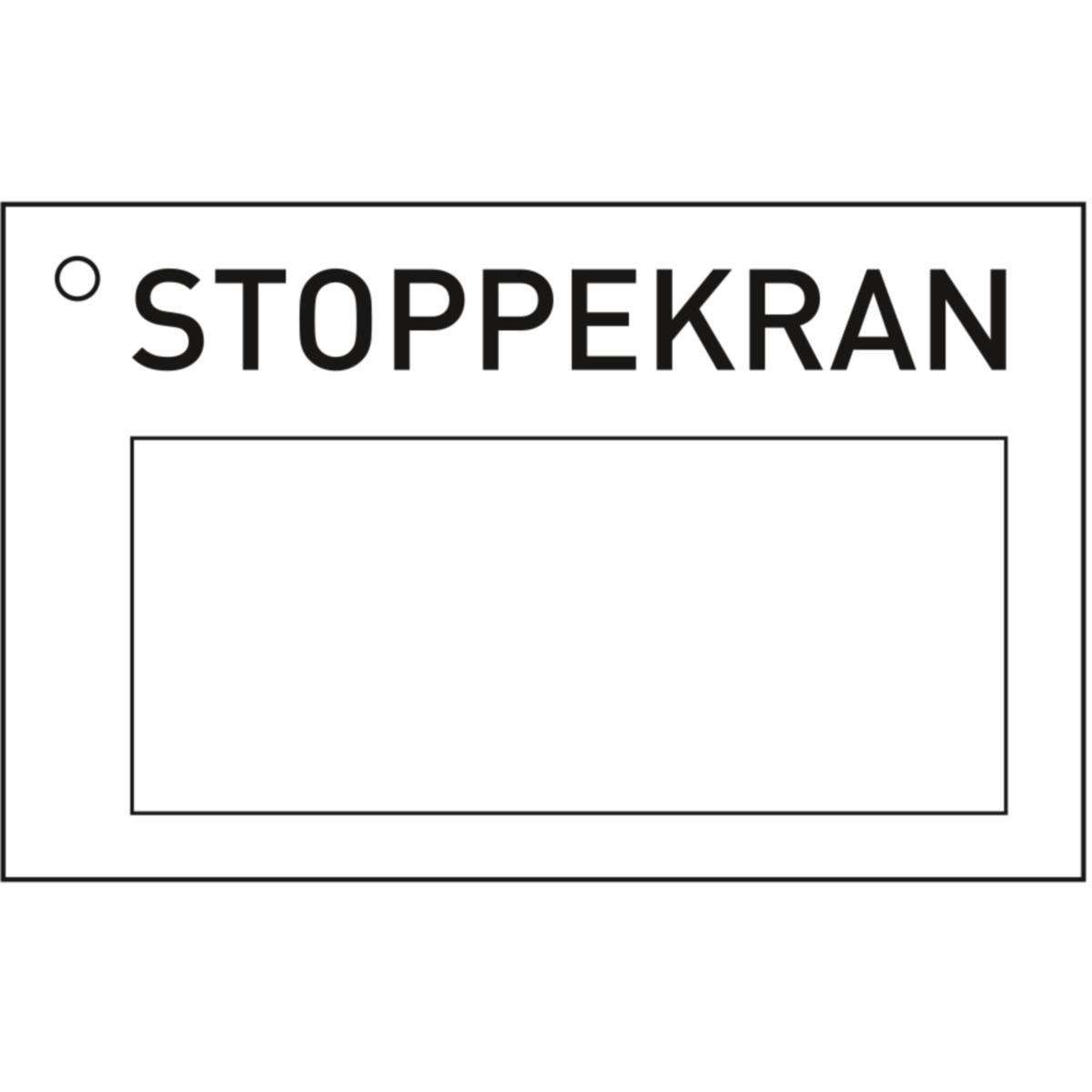 Skilt Systemtext "Stoppekran"