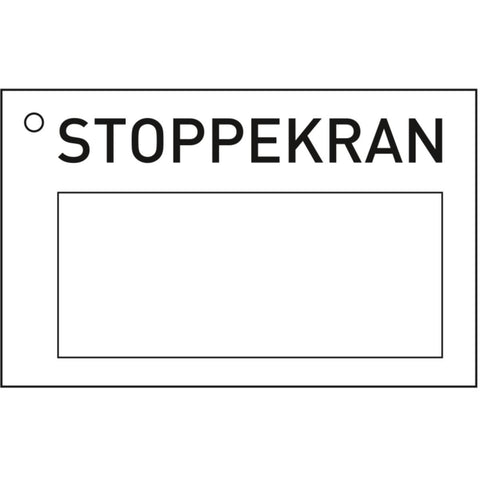 Skilt Systemtext "Stoppekran"