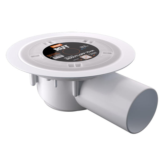 Gulvsluk Rut med sideutløp 75mm, Faluplast