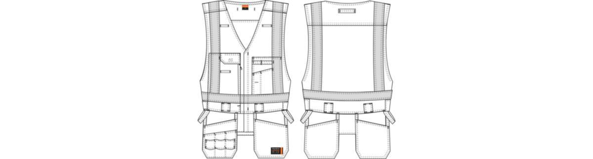 Håndverksvest Tranemo Multinorm kl.1/2 - Tranemo Workwear