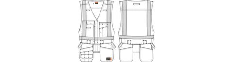 Håndverksvest Tranemo Multinorm kl.1/2 - Tranemo Workwear
