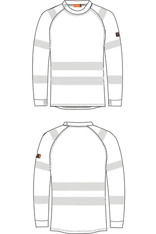 T-skjorte langermet dame Tranemo 5094 Multinorm - Tranemo Workwear