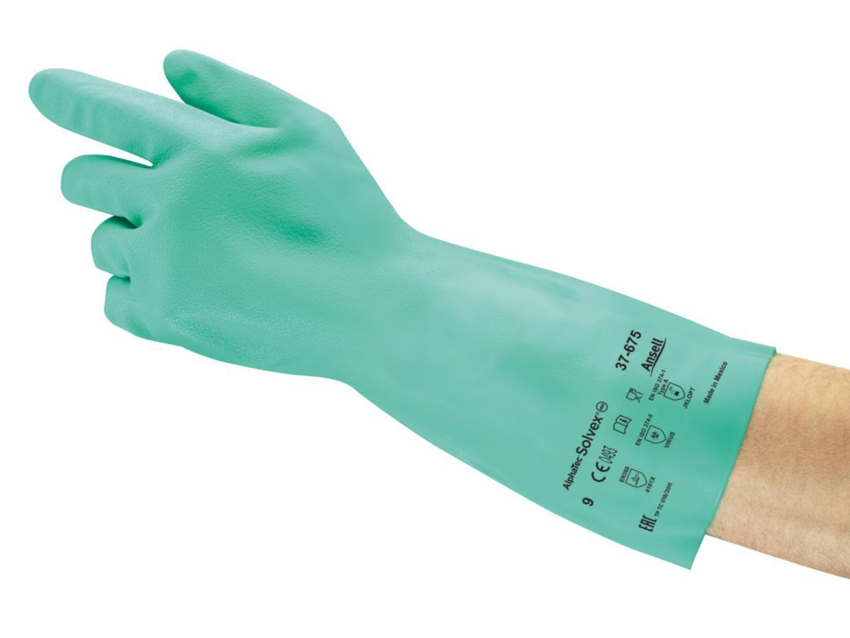 Kjemikaliehanske nitril Ansell AlphaTec® Solvex® 37-675